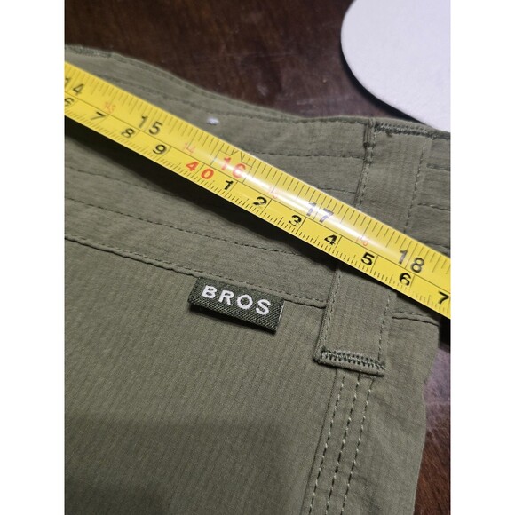 Howler Brothers Waterman’s Work Shorts 36 Olive Green Ripstop Nylon Stretch NWOT - Picture 7 of 12